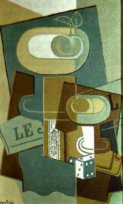 Juan Gris stilleben med tarning oil painting picture